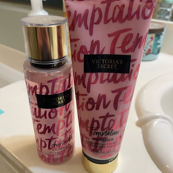 Victoria's Secret Other - Victoria's Secret Temptation Shimmer Pink Set rare set!